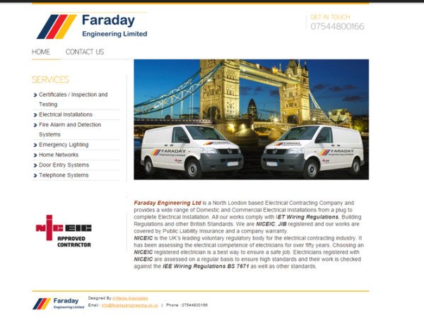 Faraday Engineering Web Design