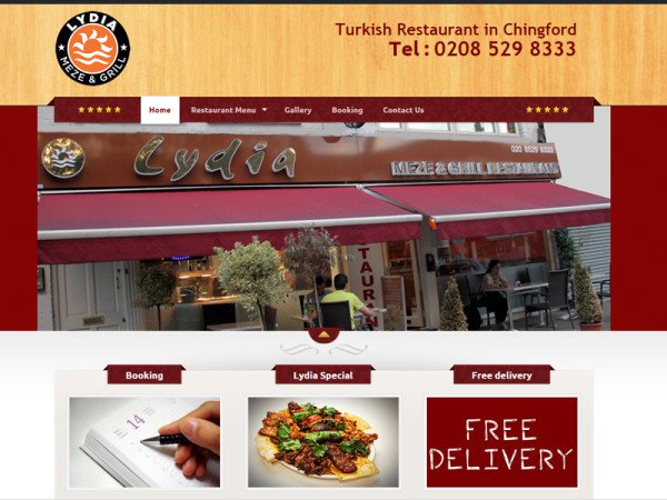 Lydia Restaurant Website
